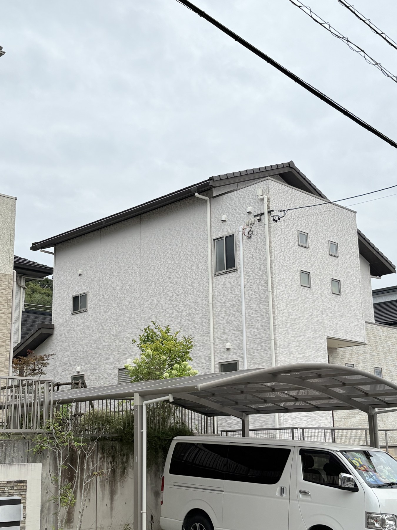 外壁洗浄（2階建て住宅）の洗浄後