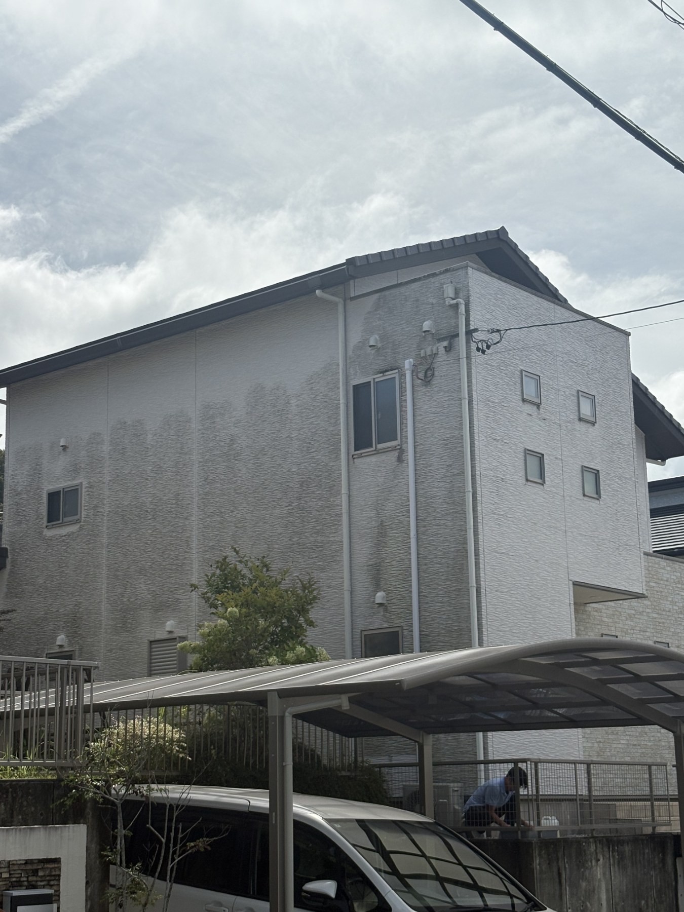 外壁洗浄（2階建て住宅）の洗浄前